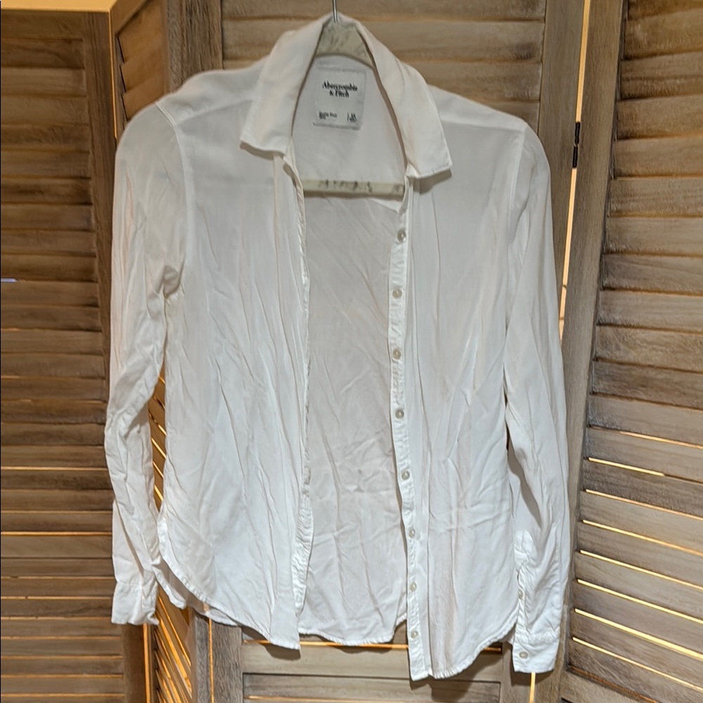 White Casual Button Down Shirt